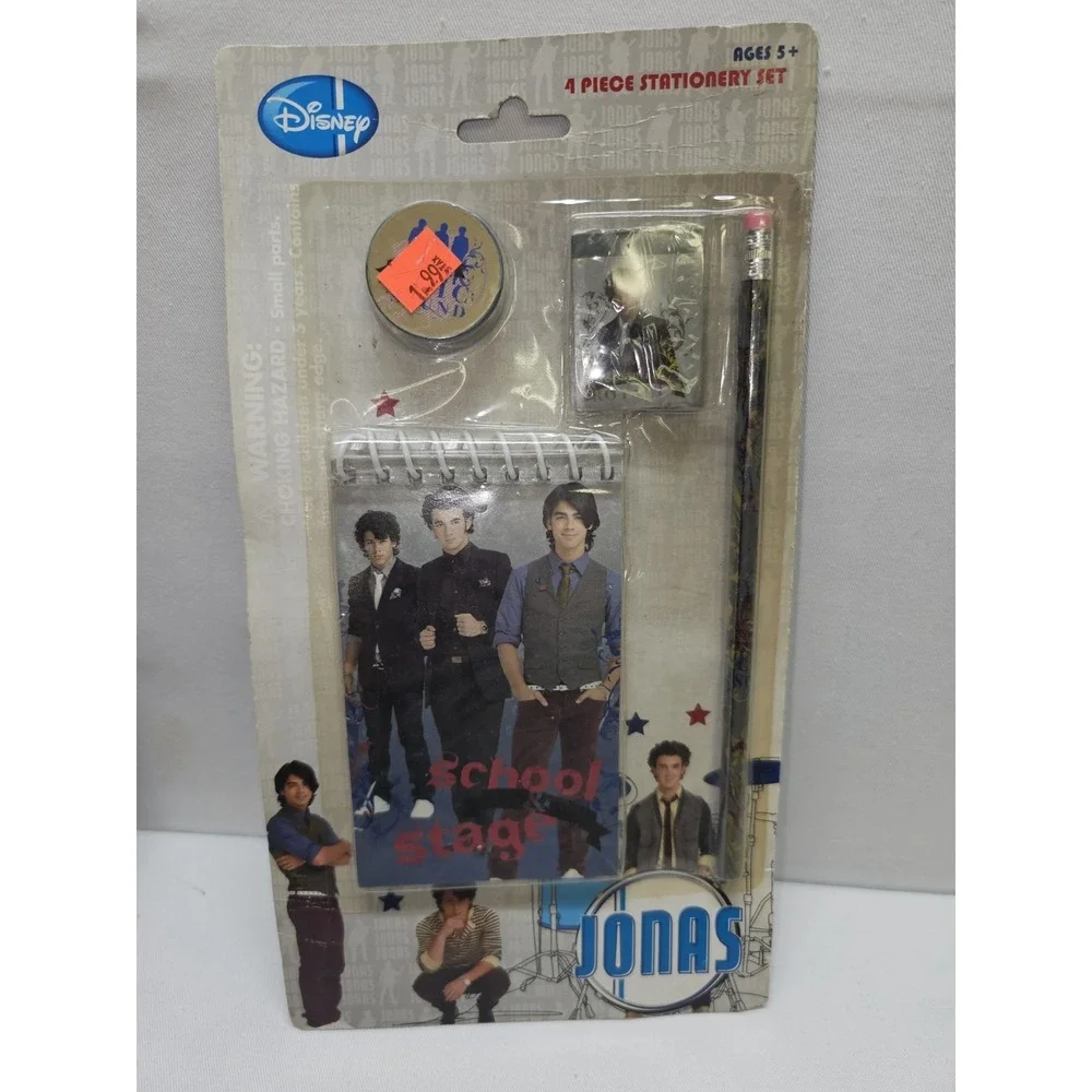 NIB VTG Y2K 2009 Disney Jonas Brothers Stationery Set New Sealed National Design